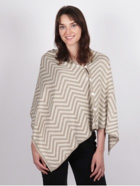 Multi-Use Zig-Zag Pattern Scarf/Cape W/Buttons